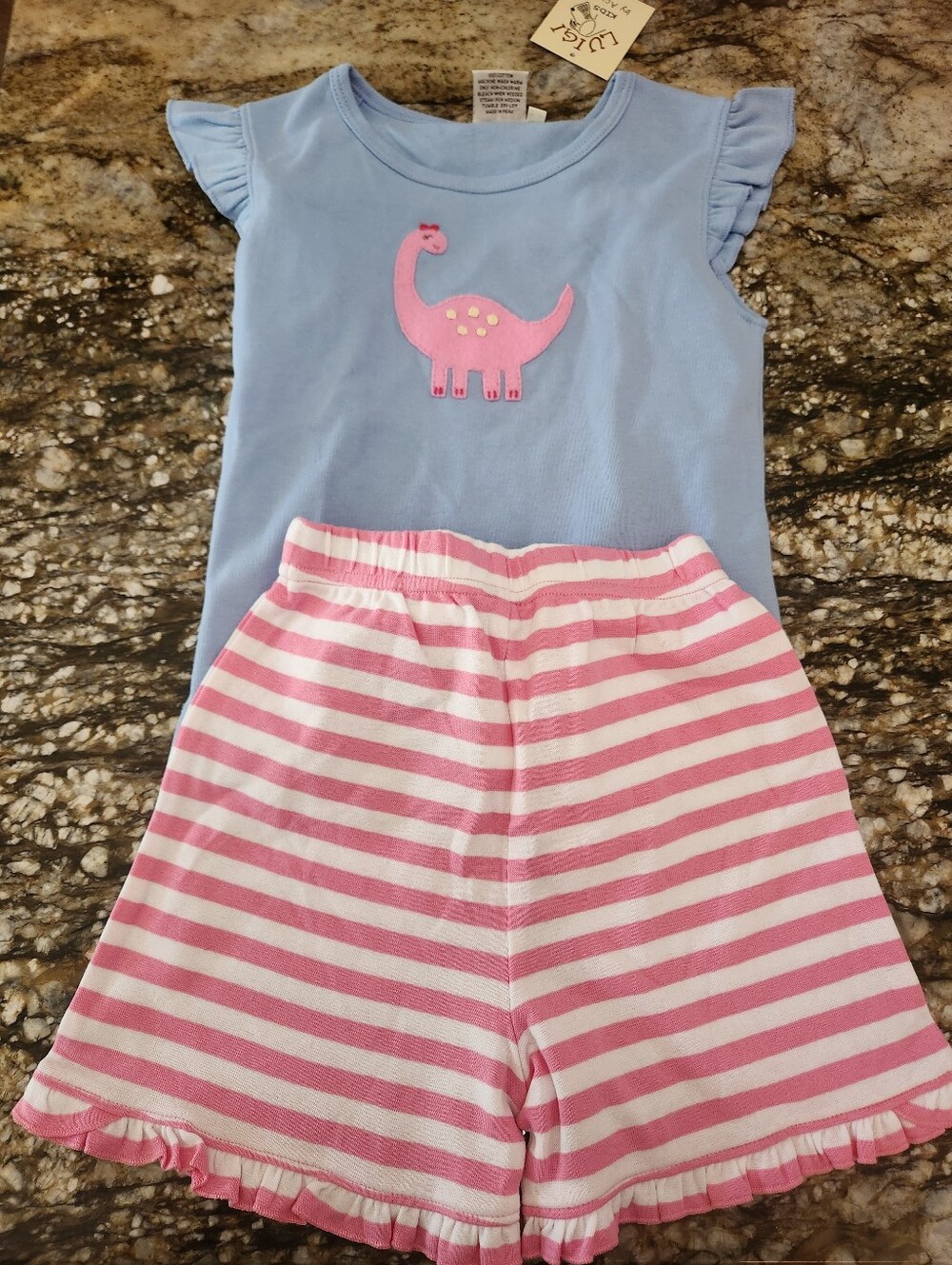 Children's Blue & Pink Dinosaur Set